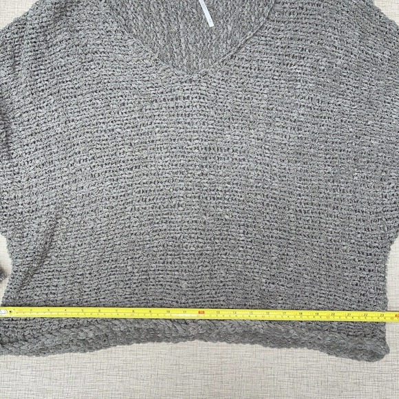 FREE PEOPLE Black Dolphin Bay V-neck Cozy Comfy Sweater Medium NWT - Picture 10 of 11